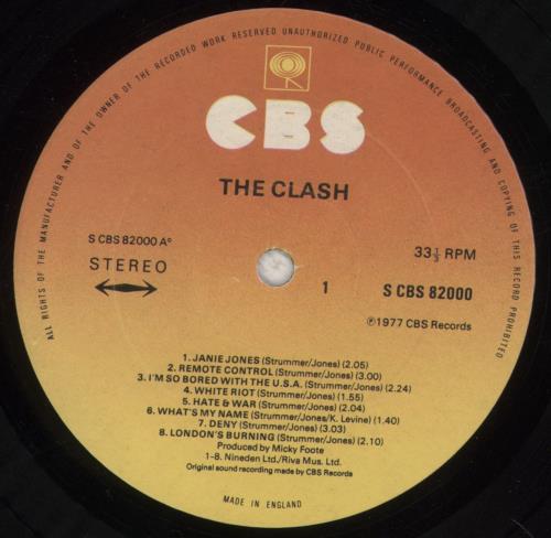 The Clash The Clash - 1st - VG vinyl LP album (LP record) UK CSHLPTH684892