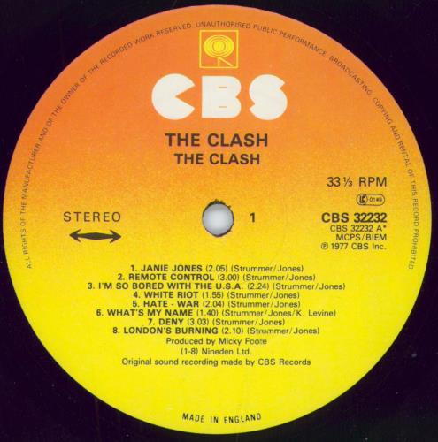 The Clash The Clash - graduated orange label - VG vinyl LP album (LP record) UK CSHLPTH793088
