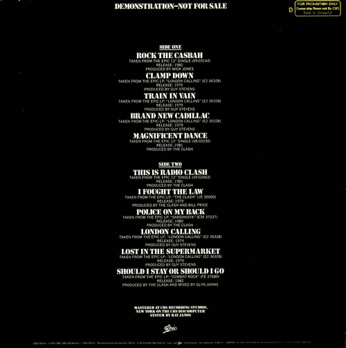 The Clash The World According To Clash vinyl LP album (LP record) US CSHLPTH109580