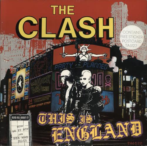 The Clash This Is England + Sticker Postcard Set 12" vinyl single (12 inch record / Maxi-single) UK CSH12TH102261