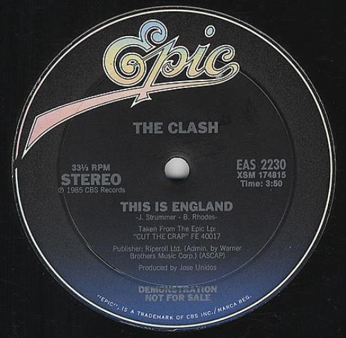 The Clash This Is England 12" vinyl single (12 inch record / Maxi-single) US CSH12TH125455