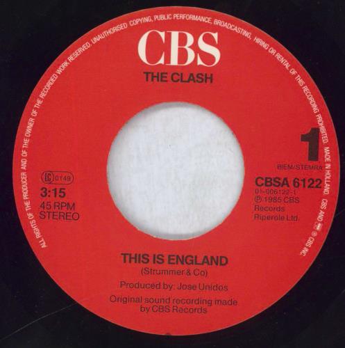 The Clash This Is England 7" vinyl single (7 inch record / 45) Dutch CSH07TH567264