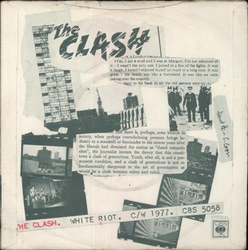 The Clash White Riot - 2nd - P/S - EX 7" vinyl single (7 inch record / 45) UK CSH07WH648370