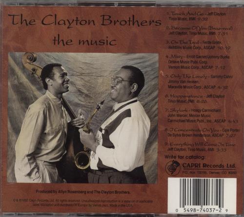 The Clayton Brothers The Music CD album (CDLP) US YHGCDTH768908
