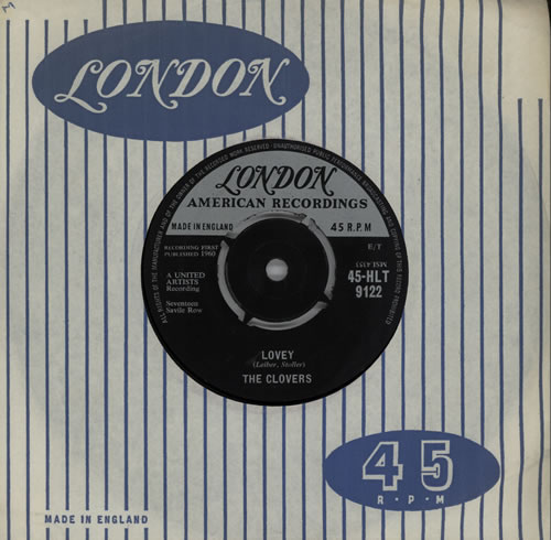 The Clovers Lovey 7" vinyl single (7 inch record / 45) UK T1I07LO571346