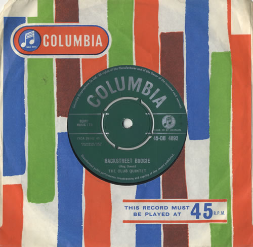 The Club Quintet Backstreet Boogie 7" vinyl single (7 inch record / 45) UK QIT07BA483860