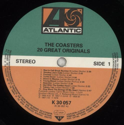 The Coasters 20 Great Originals vinyl LP album (LP record) German COALPGR541786
