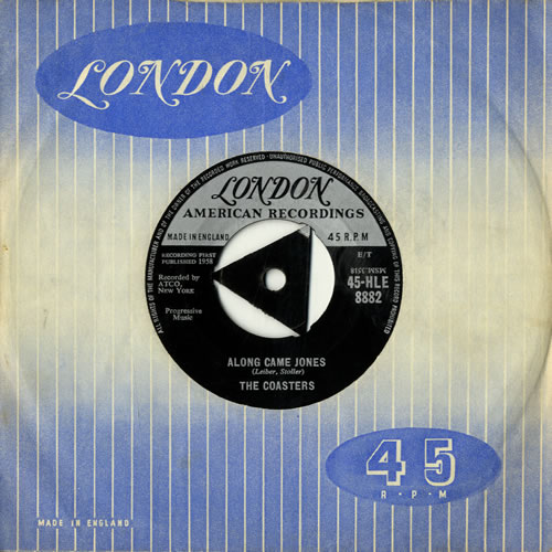 The Coasters Along Came Jones 7" vinyl single (7 inch record / 45) UK COA07AL559128