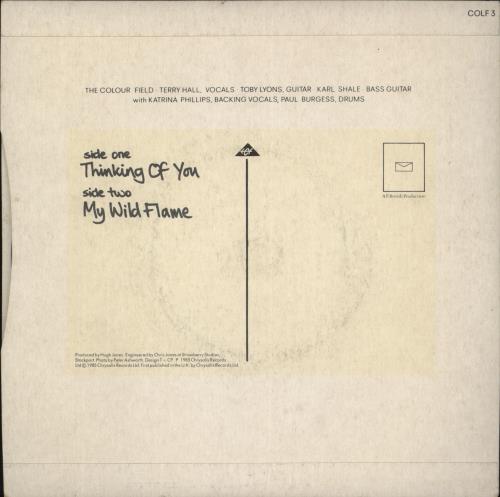 The Colourfield Thinking Of You 7" vinyl single (7 inch record / 45) UK CFD07TH248440