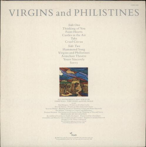 The Colourfield Virgins And Philistines vinyl LP album (LP record) UK CFDLPVI244693