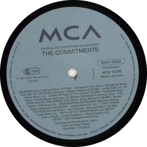The Commitments The Commitments vinyl LP album (LP record) German CMTLPTH351015