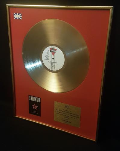 The Communards Communards - Gold BPI award disc UK COMAWCO705985