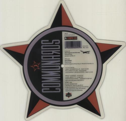The Communards Don't Leave Me This Way shaped picture disc (picture disc vinyl record) UK COMSHDO57947