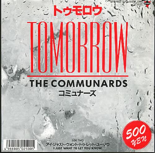 The Communards Tomorrow 7" vinyl single (7 inch record / 45) Japanese COM07TO305204