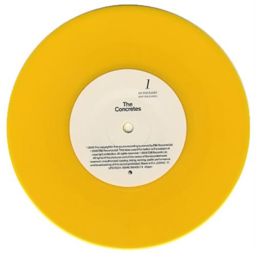 The Concretes On The Radio - Yellow Vinyl 7" vinyl single (7 inch record / 45) UK ULX07ON361853