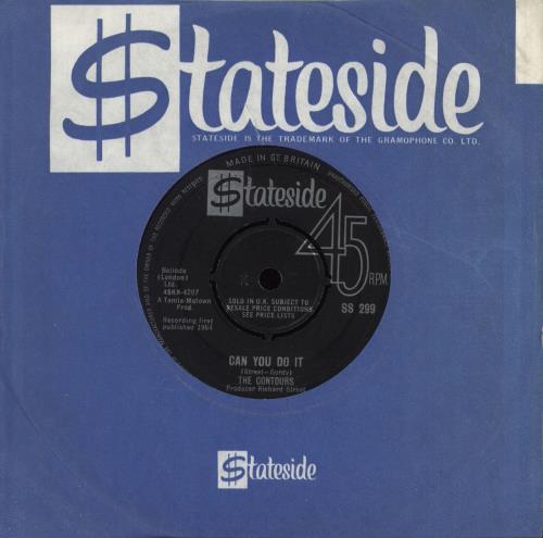 The Contours Can You Do It 7" vinyl single (7 inch record / 45) UK CO107CA739532