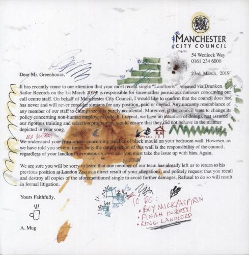 The Cool Greenhouse Landlords 7" vinyl single (7 inch record / 45) UK 9KM07LA877904