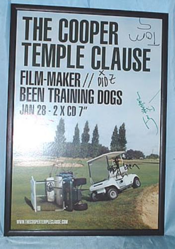 The Cooper Temple Clause Film-Maker / Been Training Dogs - Autographed poster UK TCOPOFI290365