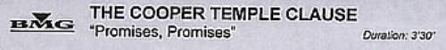 The Cooper Temple Clause Promises, Promises video (VHS or PAL or NTSC) UK TCOVIPR256233