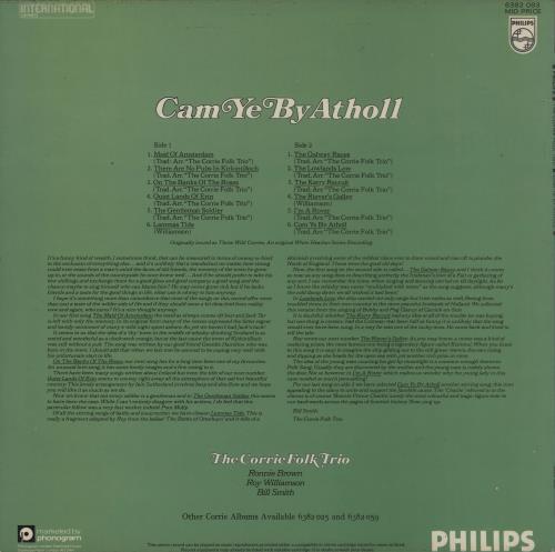 The Corrie Folk Trio Cam Ye By Atholl vinyl LP album (LP record) UK TQCLPCA761938