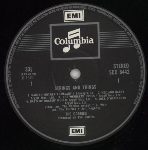 The Corries Strings And Things vinyl LP album (LP record) UK T4YLPST602573