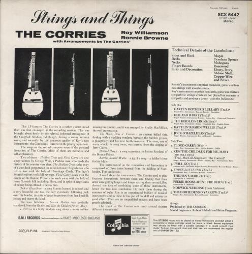 The Corries Strings And Things vinyl LP album (LP record) UK T4YLPST602573