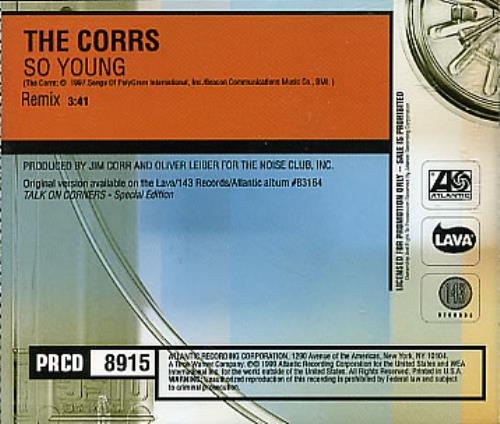The Corrs So Young CD single (CD5 / 5") US ORRC5SO137377