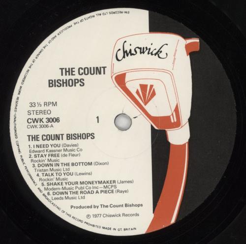 The Count Bishops The Count Bishops vinyl LP album (LP record) UK CBILPTH851632