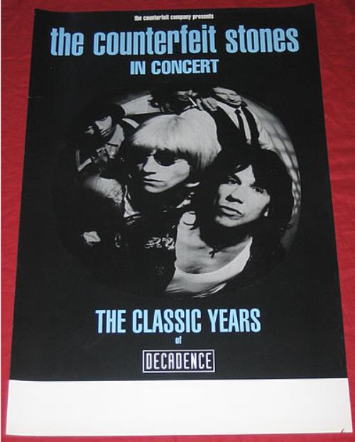 The Counterfeit Stones The Classic Years Of Decadence poster UK COQPOTH354303