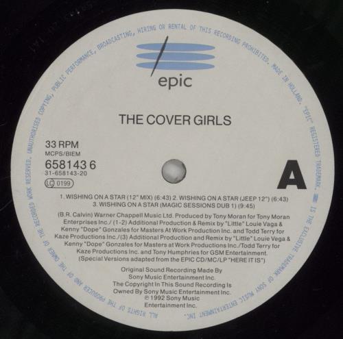 The Cover Girls Wishing On A Star 12" vinyl single (12 inch record / Maxi-single) UK 58F12WI861288