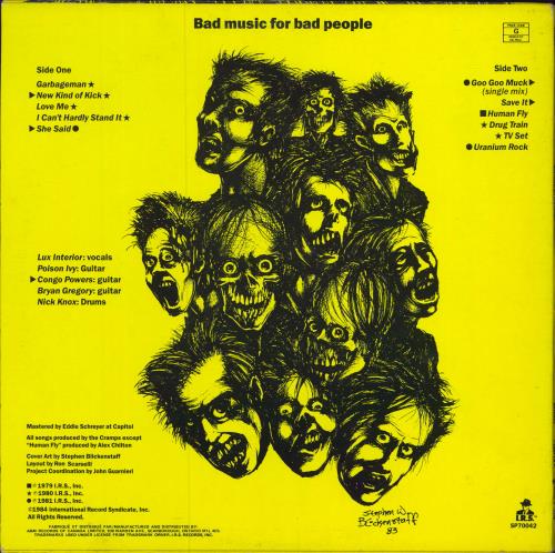 The Cramps Bad Music For Bad People vinyl LP album (LP record) Canadian CRALPBA785394