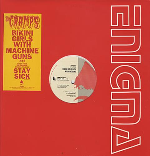 The Cramps Bikini Girls With Machine Guns 12" vinyl single (12 inch record / Maxi-single) US CRA12BI321545