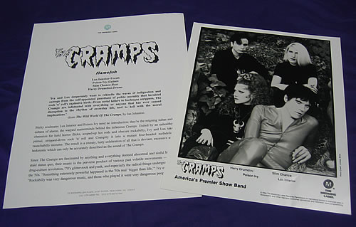The Cramps Flamejob media press pack US CRAPPFL113188