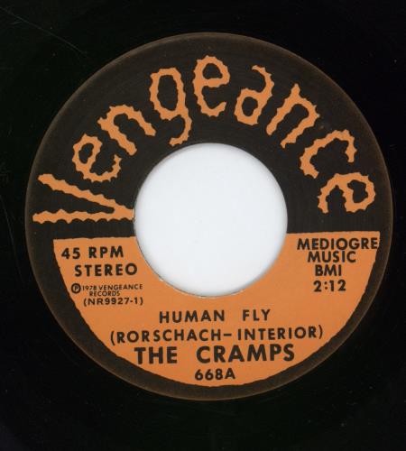 The Cramps Human Fly 7" vinyl single (7 inch record / 45) US CRA07HU770449