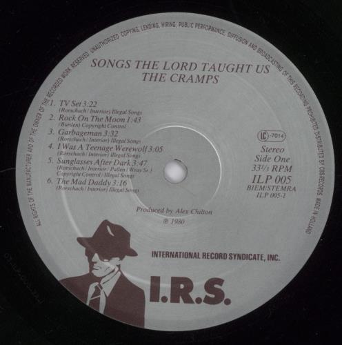 The Cramps Songs The Lord Taught Us vinyl LP album (LP record) Dutch CRALPSO894053