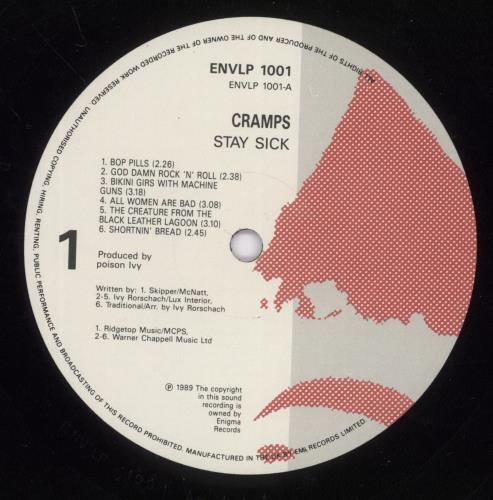 The Cramps Stay Sick! - VG vinyl LP album (LP record) UK CRALPST891808
