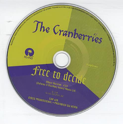 The Cranberries Free To Decide CD single (CD5 / 5") Mexican CRBC5FR95742