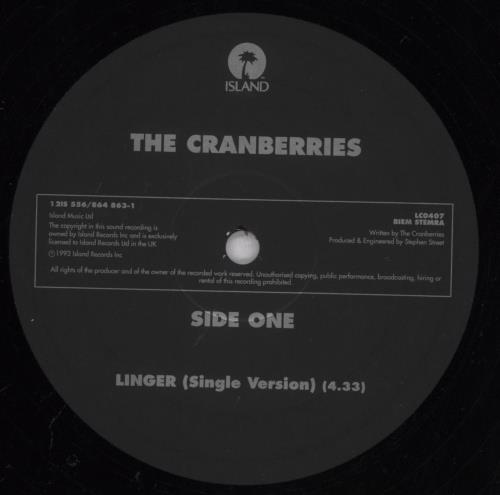 The Cranberries Linger - 1st 12" vinyl single (12 inch record / Maxi-single) UK CRB12LI73078