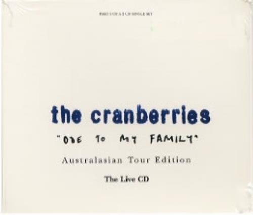 The Cranberries Ode To My Family - Tour Edition Live Cd CD single (CD5 / 5") Australian CRBC5OD44353