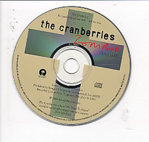 The Cranberries Zombie - Live Version CD single (CD5 / 5") US CRBC5ZO43060