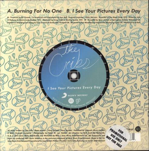 The Cribs Burning For No One 7" vinyl single (7 inch record / 45) UK TC107BU806208