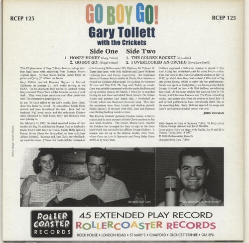 The Crickets Go Boy Go! 7" vinyl single (7 inch record / 45) UK CKT07GO704034