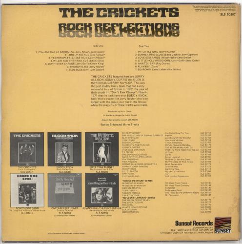 The Crickets Rock Reflections vinyl LP album (LP record) UK CKTLPRO722598