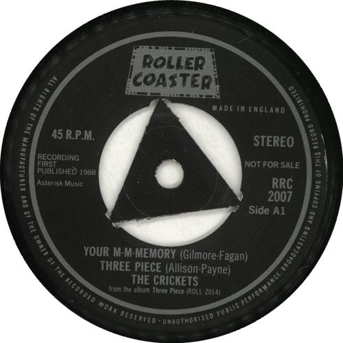 The Crickets Your M-M-Memory 7" vinyl single (7 inch record / 45) UK CKT07YO705586