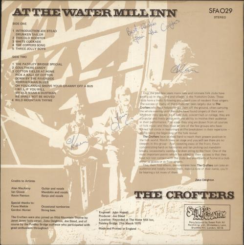 The Crofters At The Watermill Inn - Autographed vinyl LP album (LP record) UK X5ULPAT700339