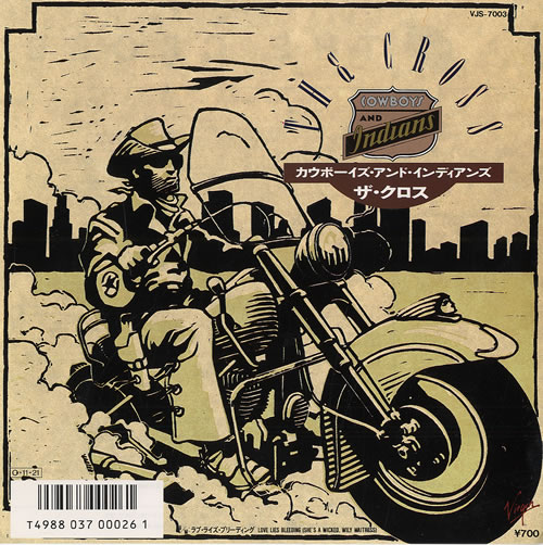The Cross Cowboys And Indians 7" vinyl single (7 inch record / 45) Japanese CRO07CO323345