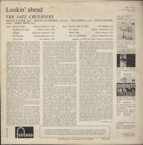The Crusaders Lookin' Ahead vinyl LP album (LP record) Dutch CDULPLO861335
