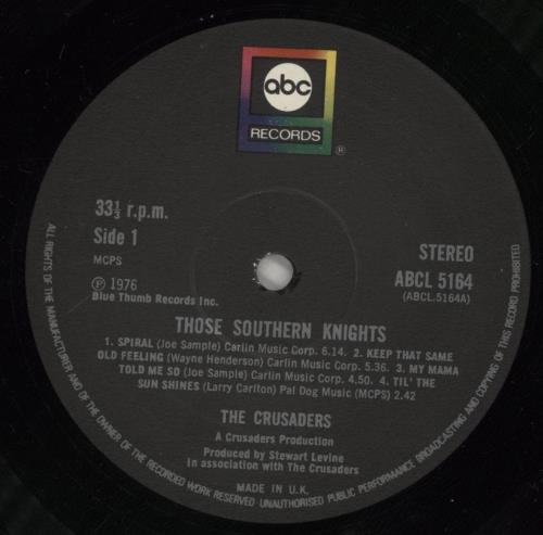 The Crusaders Those Southern Knights vinyl LP album (LP record) UK CDULPTH297958