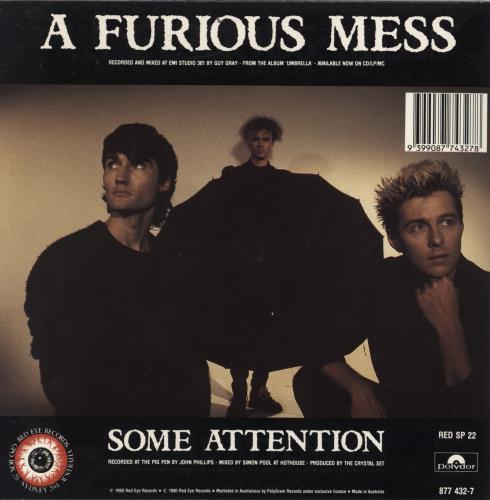 The Crystal Set A Furious Mess 7" vinyl single (7 inch record / 45) Australian UM907AF767591