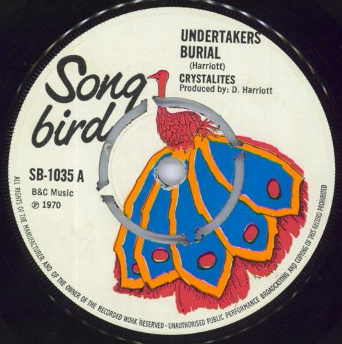 The Crystalites Undertakers Burial 7" vinyl single (7 inch record / 45) UK VKQ07UN803520